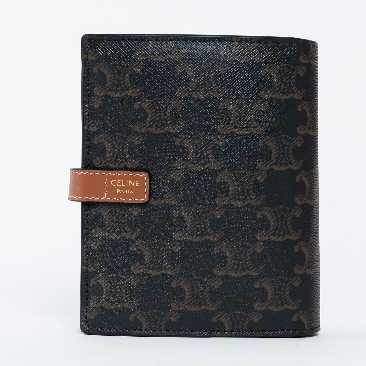 Celine Triomphe Monogram Canvas and Tan Calfskin Leather Travel Kit