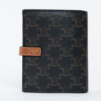 Celine Triomphe Monogram Canvas and Tan Calfskin Leather Travel Kit