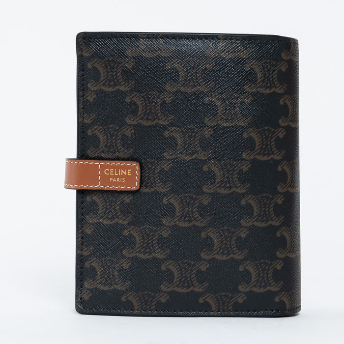 Celine Triomphe Monogram Canvas and Tan Calfskin Leather Travel Kit