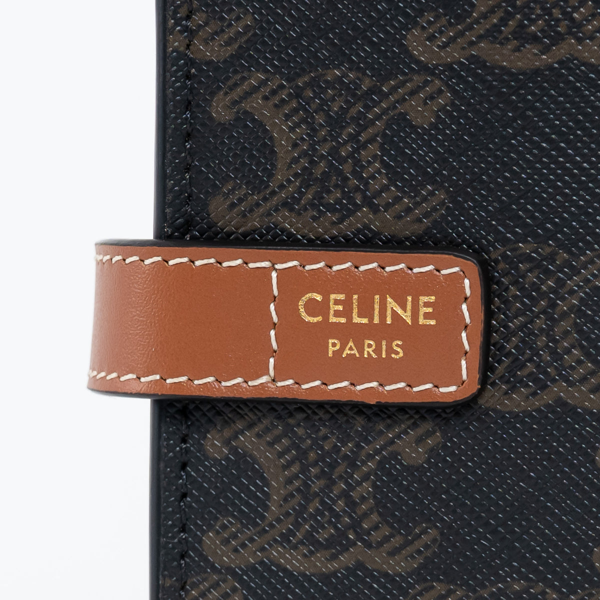 Celine Triomphe Monogram Canvas and Tan Calfskin Leather Travel Kit