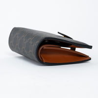 Celine Triomphe Monogram Canvas and Tan Calfskin Leather Travel Kit