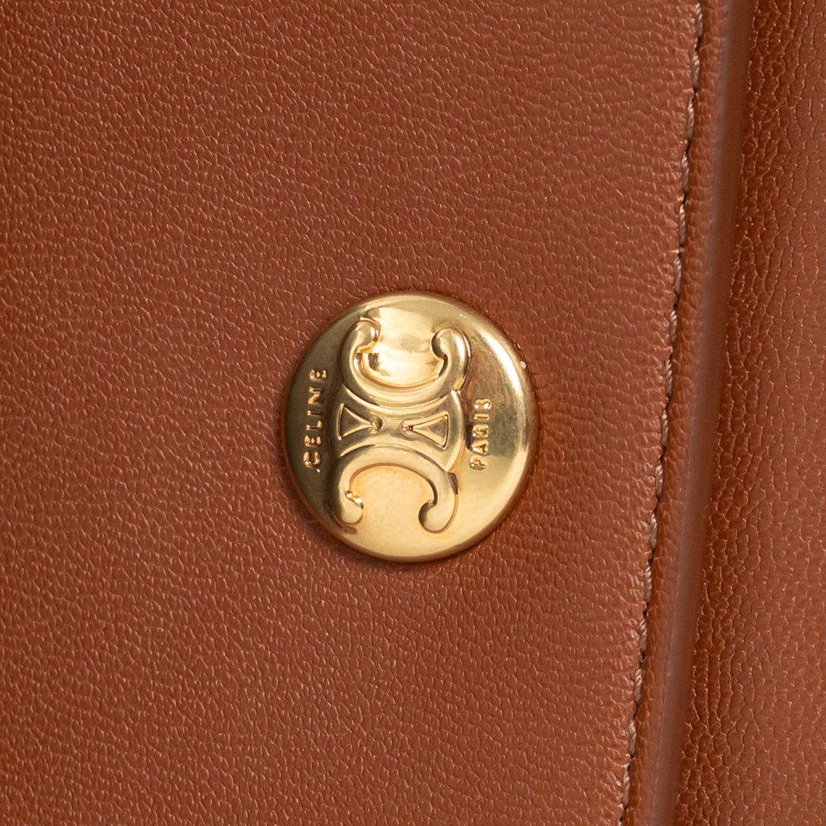 Celine Triomphe Monogram Canvas and Tan Calfskin Leather Travel Kit