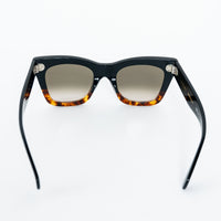Celine Black and Tortoise Shell Ombre Sunglasses with Dot Detail