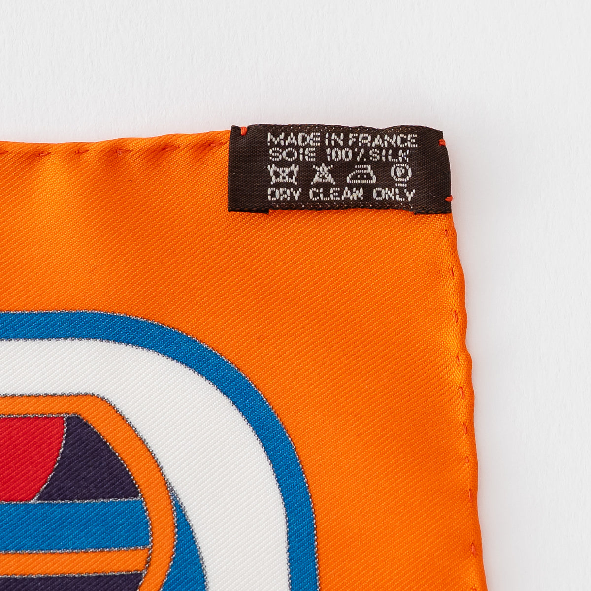 Hermes Orange/Blue Multicolour Silk Thalassa Scarf