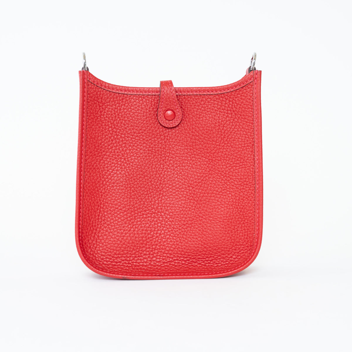 Hermes Red Clemence Leather Mini Evelyne 16