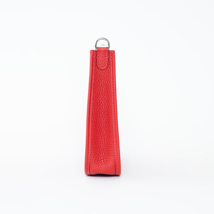 Hermes Red Clemence Leather Mini Evelyne 16