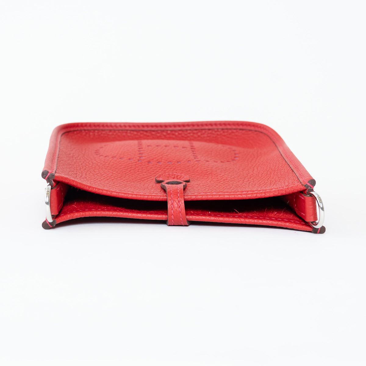 Hermes Red Clemence Leather Mini Evelyne 16