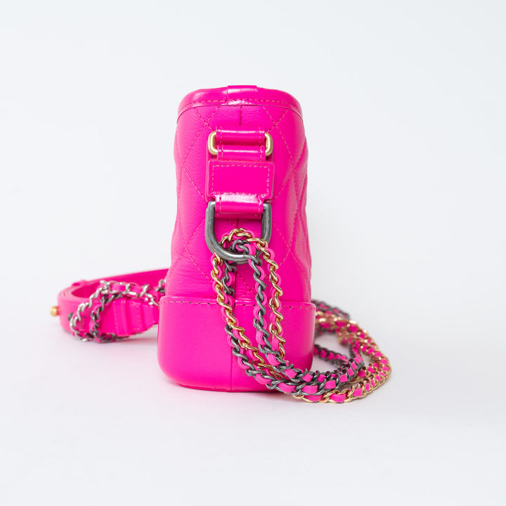 Pre-Loved Chanel™ Neon Pink Calfskin Leather Small Gabrielle Bag