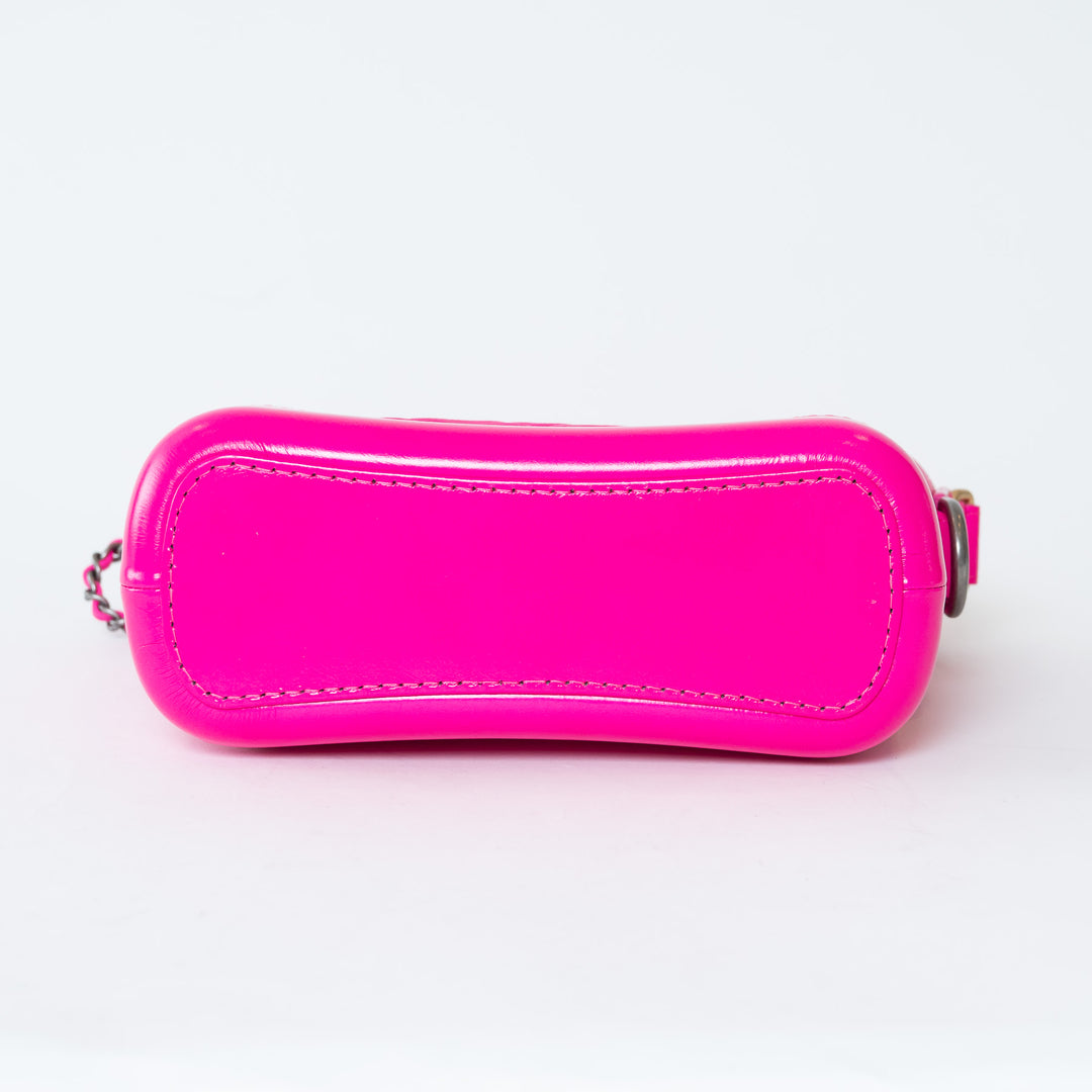Pre-Loved Chanel™ Neon Pink Calfskin Leather Small Gabrielle Bag