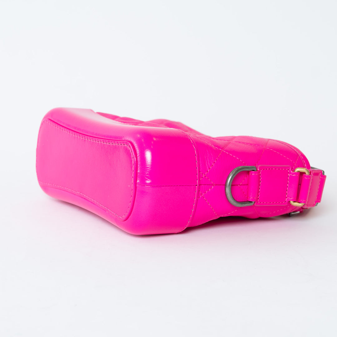 Pre-Loved Chanel™ Neon Pink Calfskin Leather Small Gabrielle Bag