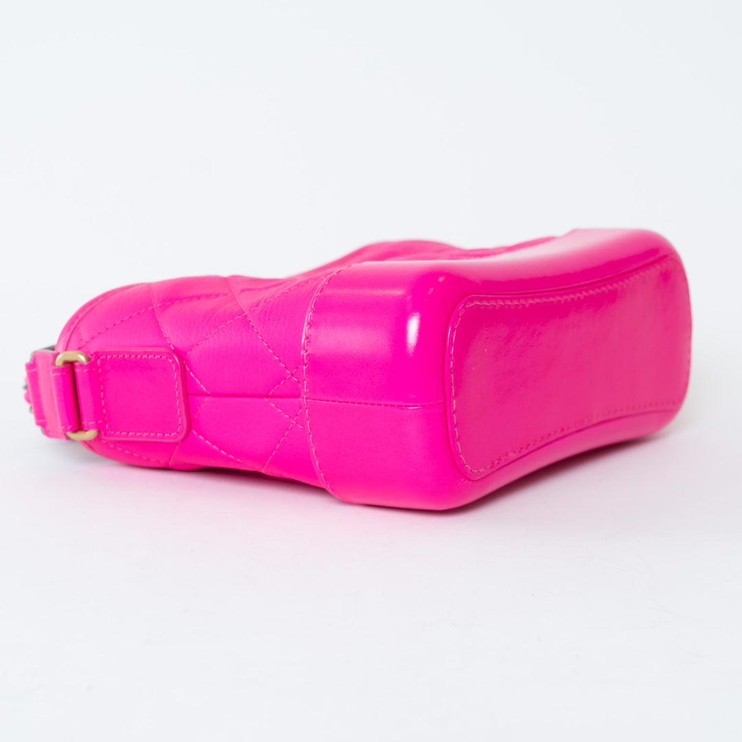 Pre-Loved Chanel™ Neon Pink Calfskin Leather Small Gabrielle Bag