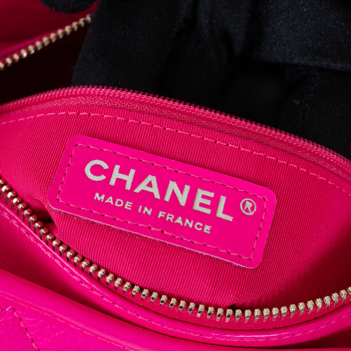 Pre-Loved Chanel™ Neon Pink Calfskin Leather Small Gabrielle Bag