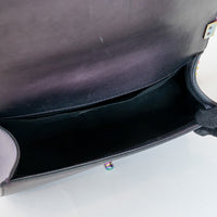 Pre-Loved Chanel™ Grey Iridescent Callfskin Leather Medium Boy Bag