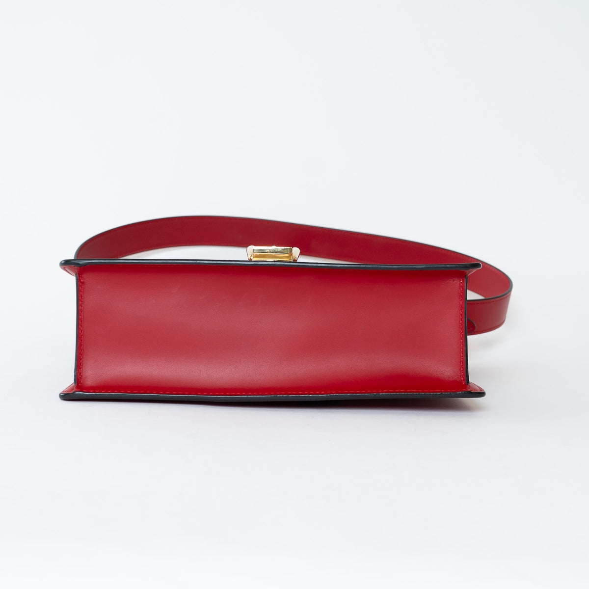 Gucci Red Smooth Calfskin Leather Medium Sylvie Bag
