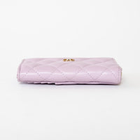 Pre-Loved Chanel™ Lilac Caviar Leather Zip Around Cardholder