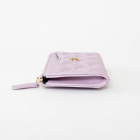 Pre-Loved Chanel™ Lilac Caviar Leather Zip Around Cardholder