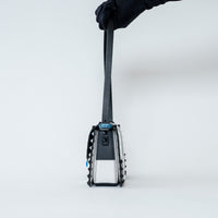 Valentino Black/White Smooth Leather Chess Print Small Rockstud Shoulder Bag