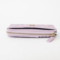 Pre-Loved Chanel™ Lilac Caviar Leather Zip Around Cardholder