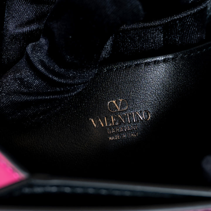 Valentino Magenta Patent Leather Small Rockstud Shoulder Bag