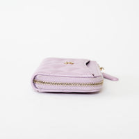 Pre-Loved Chanel™ Lilac Caviar Leather Zip Around Cardholder