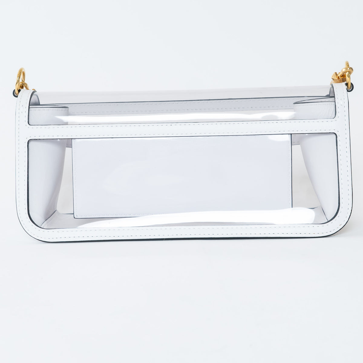Valentino PVC and White Calf Leather East West Large Loco Shoulder Bag