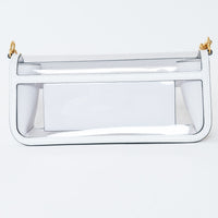 Valentino PVC and White Calf Leather East West Large Loco Shoulder Bag