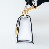 Valentino PVC and White Calf Leather East West Large Loco Shoulder Bag