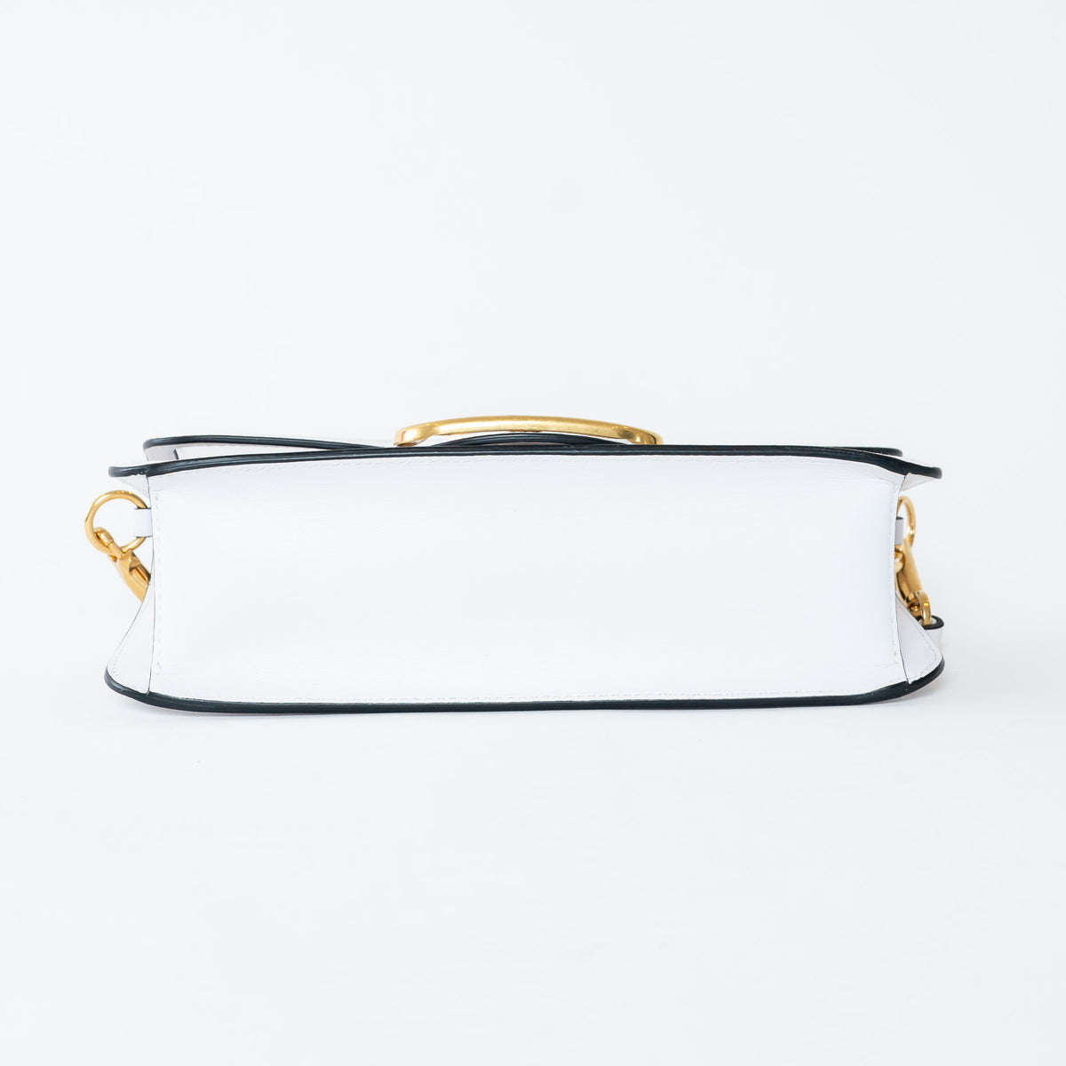 Valentino PVC and White Calf Leather East West Large Loco Shoulder Bag