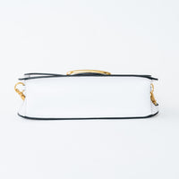 Valentino PVC and White Calf Leather East West Large Loco Shoulder Bag