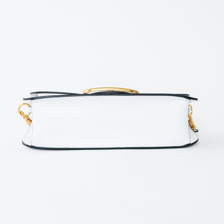 Valentino PVC and White Calf Leather East West Large Loco Shoulder Bag