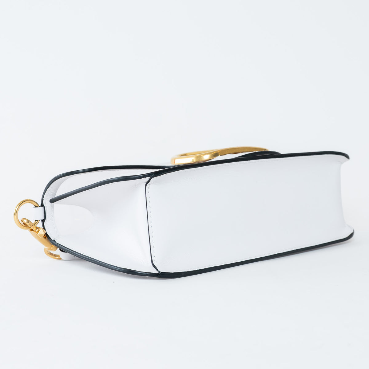 Valentino PVC and White Calf Leather East West Large Loco Shoulder Bag