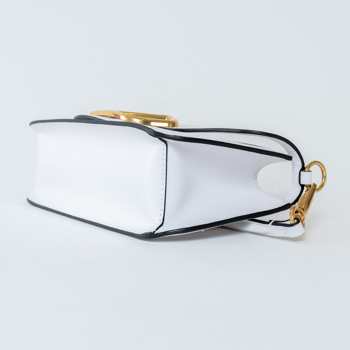 Valentino PVC and White Calf Leather East West Large Loco Shoulder Bag