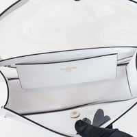 Valentino PVC and White Calf Leather East West Large Loco Shoulder Bag