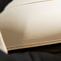 Gucci Beige and White GG Supreme Canvas Gold Horsebit Zip Around Continental Wallet