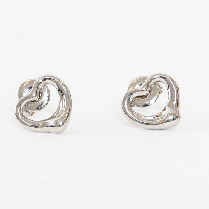 Tiffany & Co. Sterling Silver Elsa Peretti® Open Heart Stud Earrings