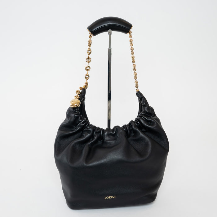 Loewe Black Mellow Nappa Lambskin Leather Small Squeeze Bag