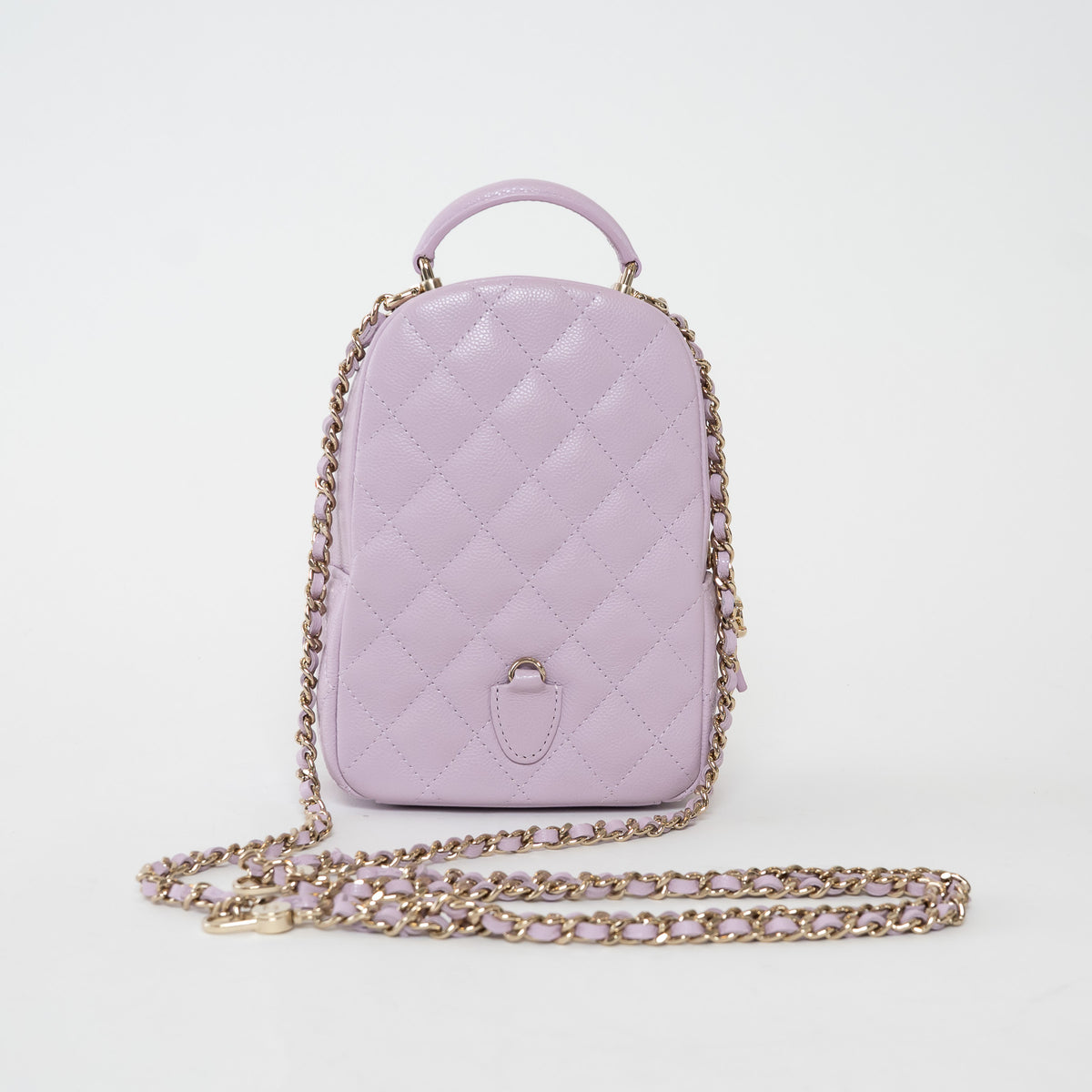 Pre-Loved Chanel™ Lilac Caviar Leather Mini Backpack