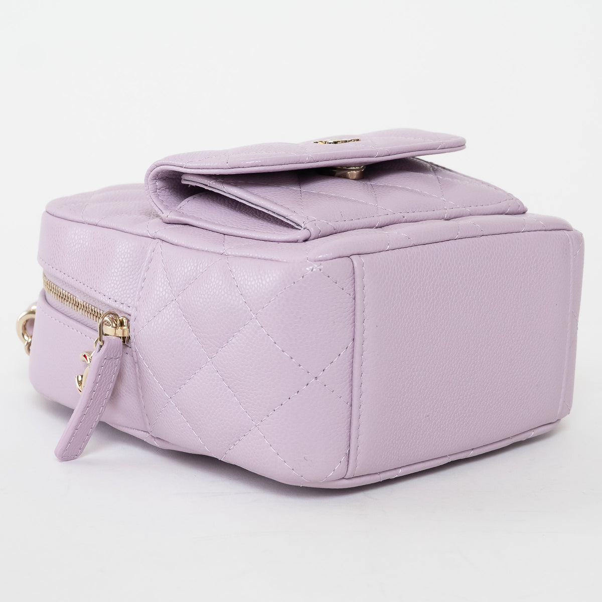 Pre-Loved Chanel™ Lilac Caviar Leather Mini Backpack