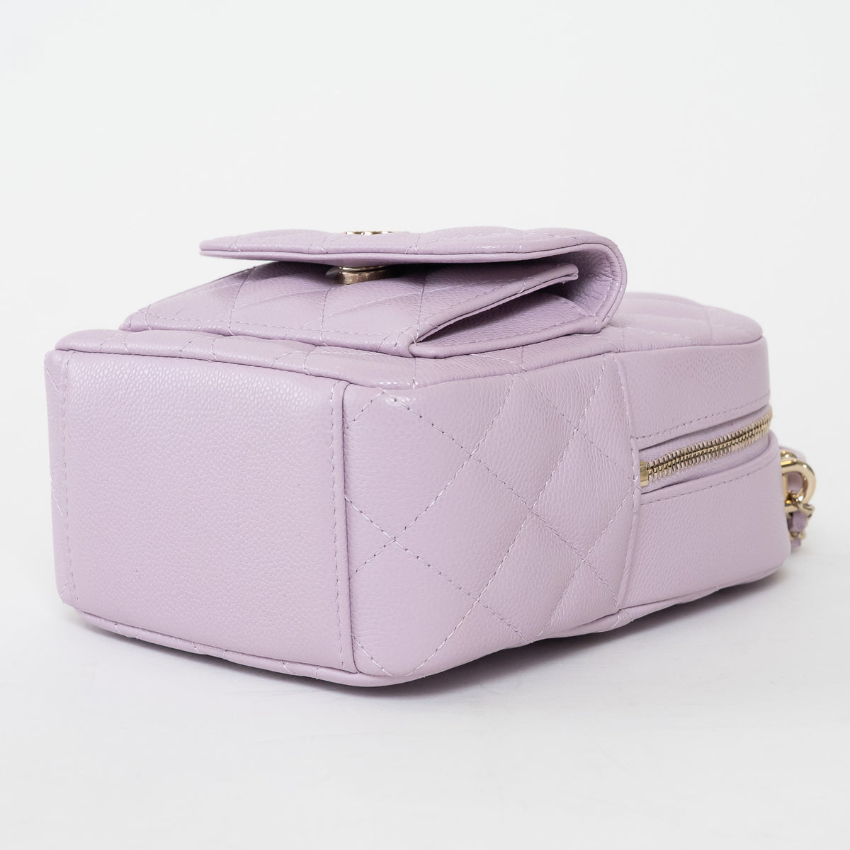 Pre-Loved Chanel™ Lilac Caviar Leather Mini Backpack