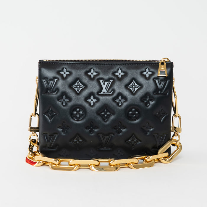 Louis Vuitton Black Monogram Empreinte Leather Coussin BB Shoulder Bag