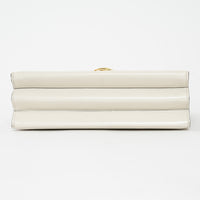 Gucci White Calfskin Leather Medium Sylvie 1969 Top Handle Bag