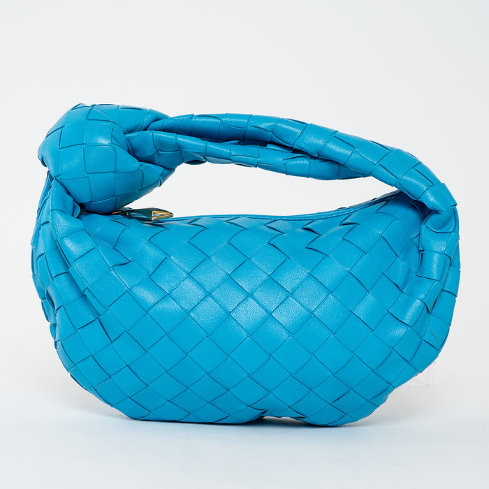 Bottega Veneta Electric Blue Intrecciato Leather Mini Jodie Bag