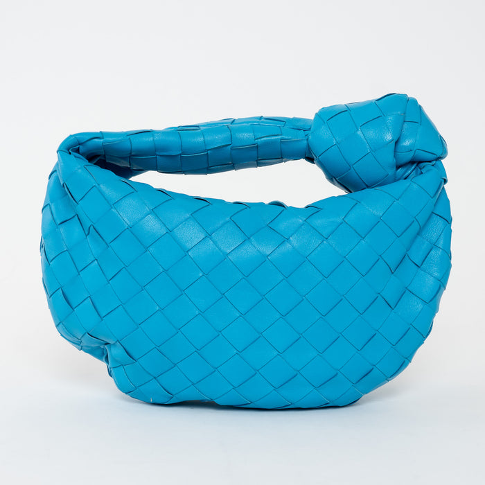 Bottega Veneta Electric Blue Intrecciato Leather Mini Jodie Bag