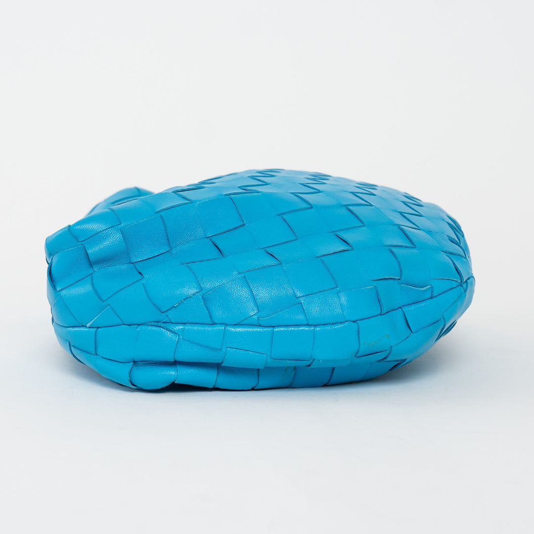 Bottega Veneta Electric Blue Intrecciato Leather Mini Jodie Bag