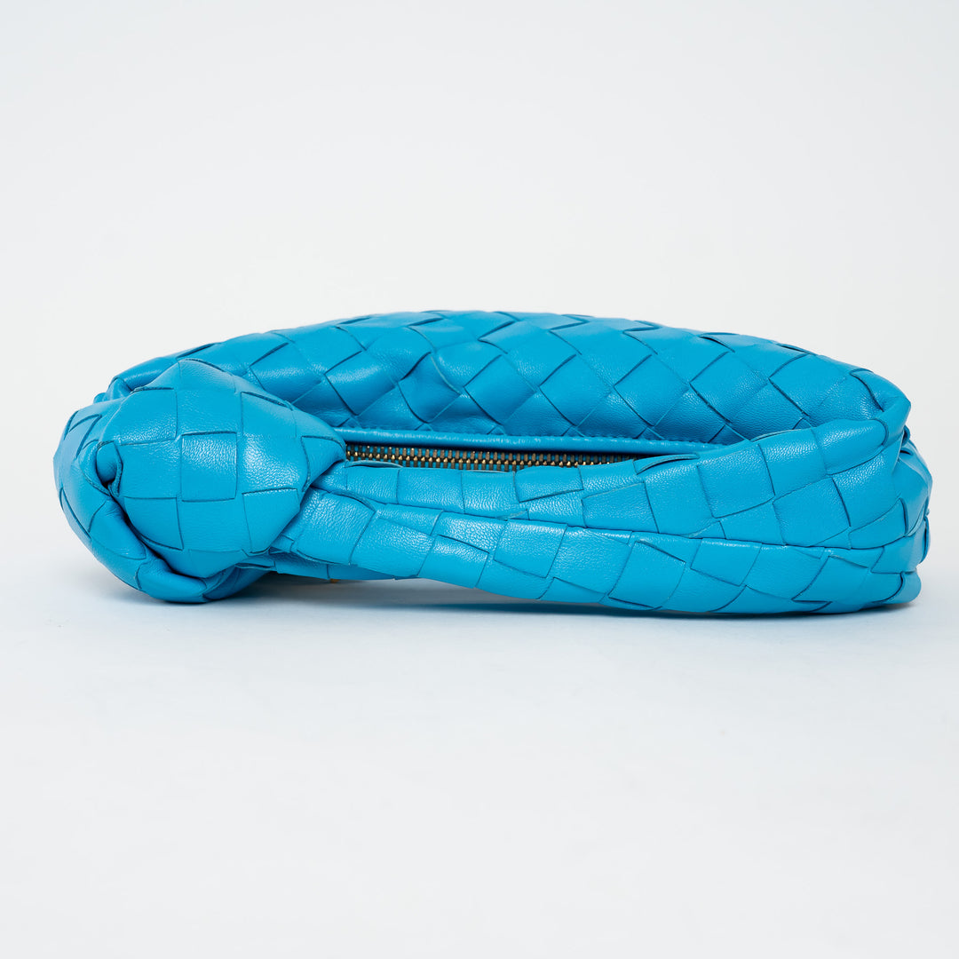 Bottega Veneta Electric Blue Intrecciato Leather Mini Jodie Bag