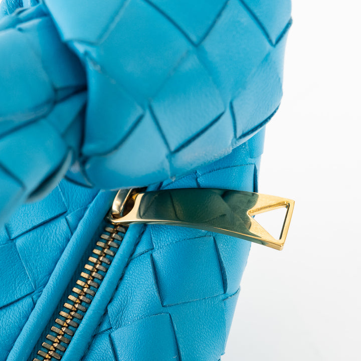 Bottega Veneta Electric Blue Intrecciato Leather Mini Jodie Bag