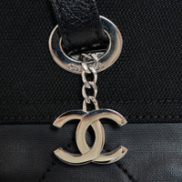 Pre-Loved Chanel™ Black Leather and Nylon Paris Biarritz Tote Bag