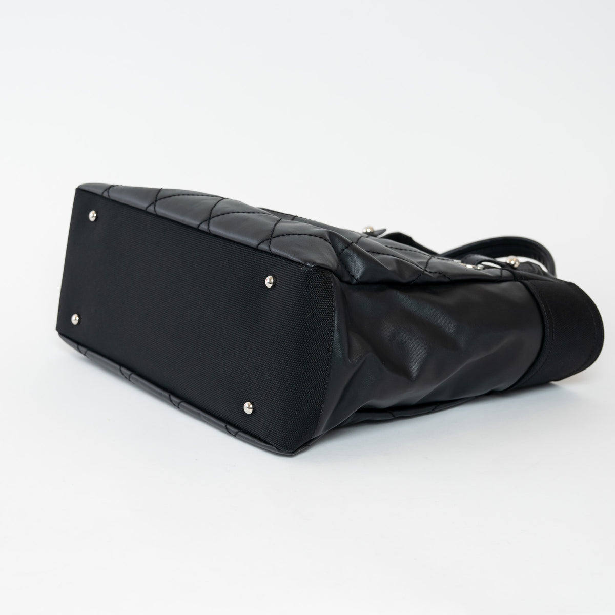 Pre-Loved Chanel™ Black Leather and Nylon Paris Biarritz Tote Bag