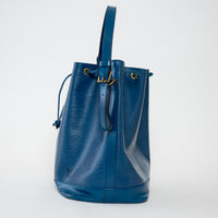 Louis Vuitton Blue Epi Leather Noe GM Bucket Bag