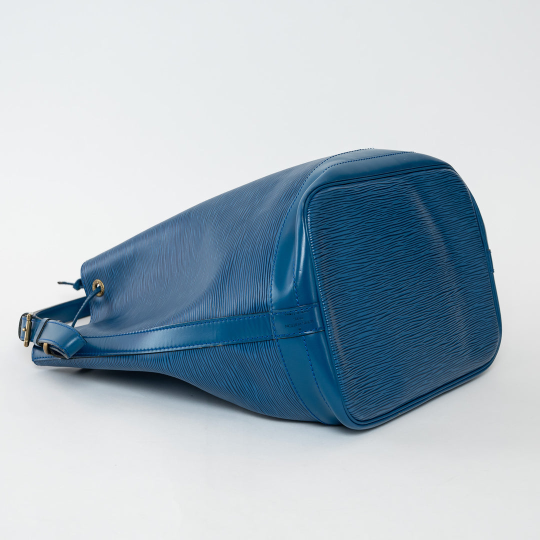 Louis Vuitton Blue Epi Leather Noe GM Bucket Bag